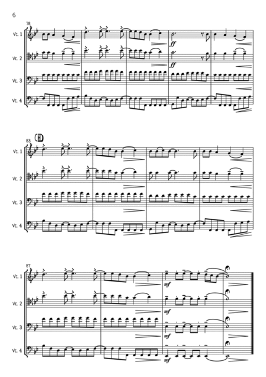 Livin' On A Prayer Livin' On A Prayer String Quartet scores gallery preview page 6
