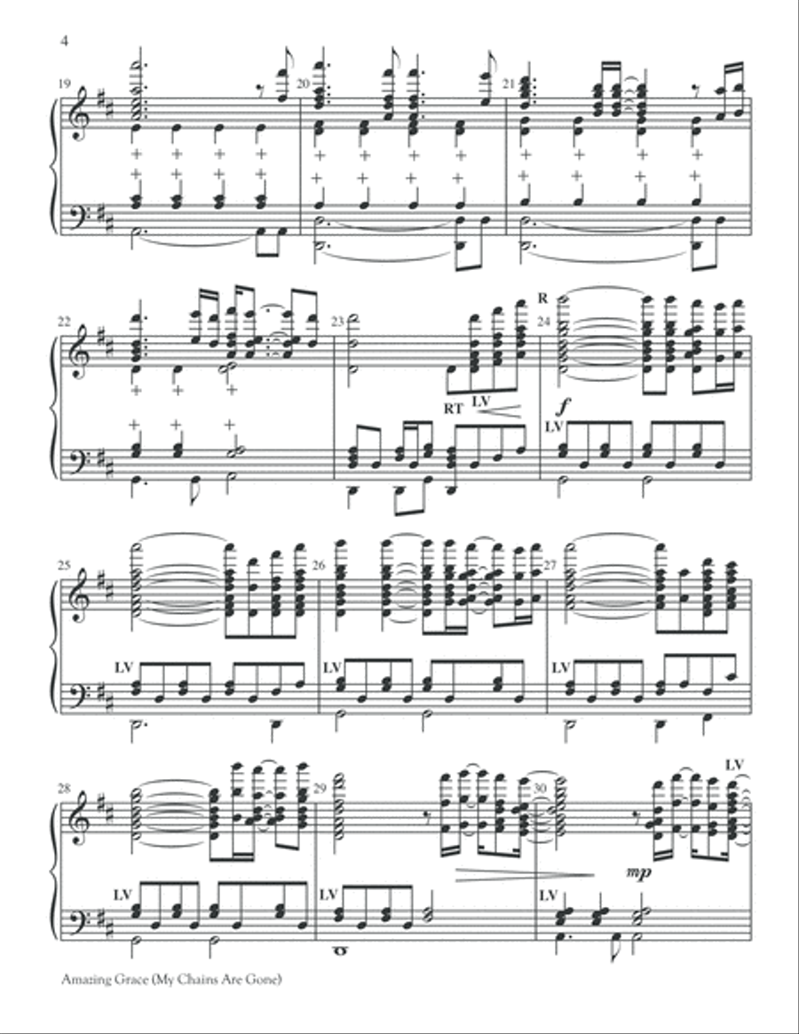 Amazing Grace (My Chains Are Gone) Amazing Grace (My Chains Are Gone) 5-Octaves scores gallery preview page 5