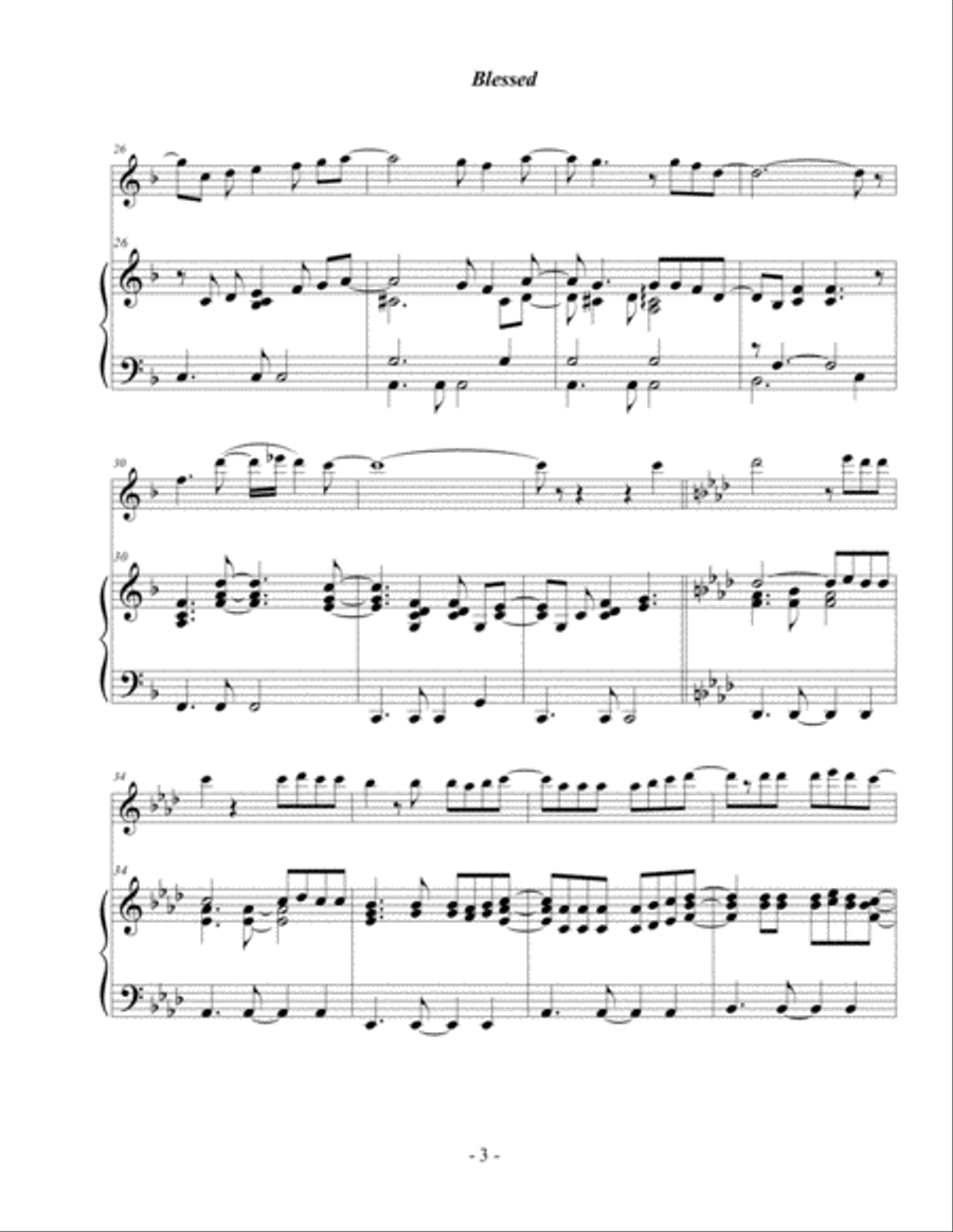 Blessed Blessed Violin Solo scores gallery preview page 3