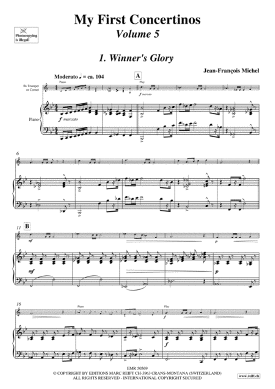 My First Concertinos Volume 5 Cornet scores gallery preview page 4