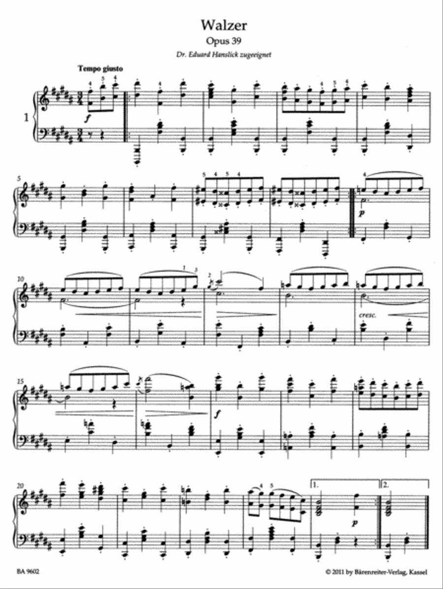 Waltzes, op. 39 Piano Solo scores gallery preview page 2
