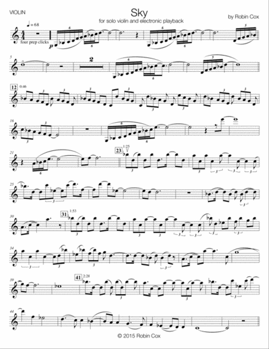 Sky Violin Solo scores gallery preview page 2