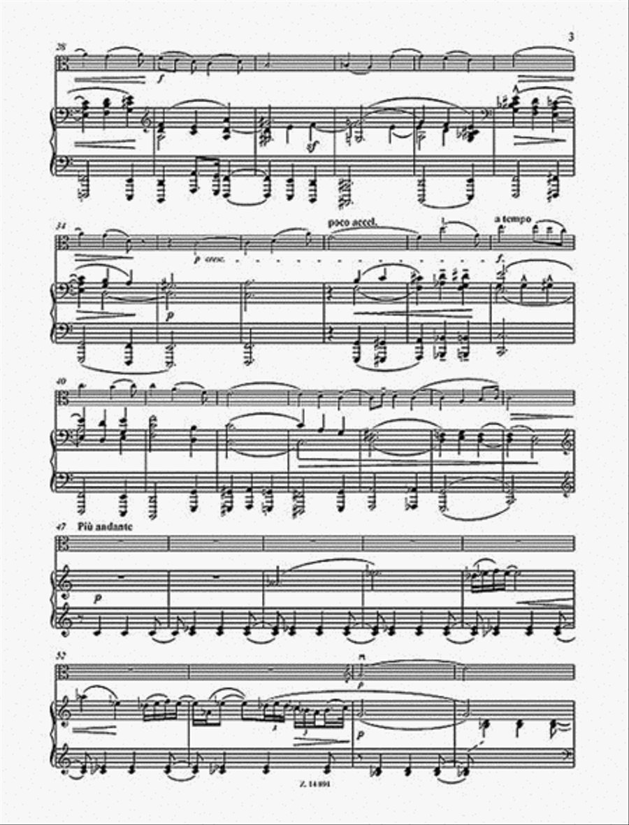 Adagio for Viola and Piano – New Edition Piano Accompaniment scores gallery preview page 4