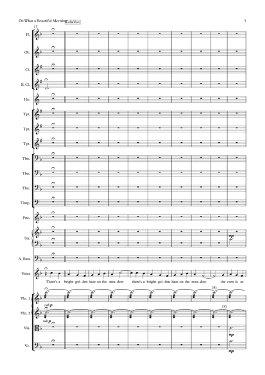 Oh, What A Beautiful Mornin' Flute scores gallery preview page 3