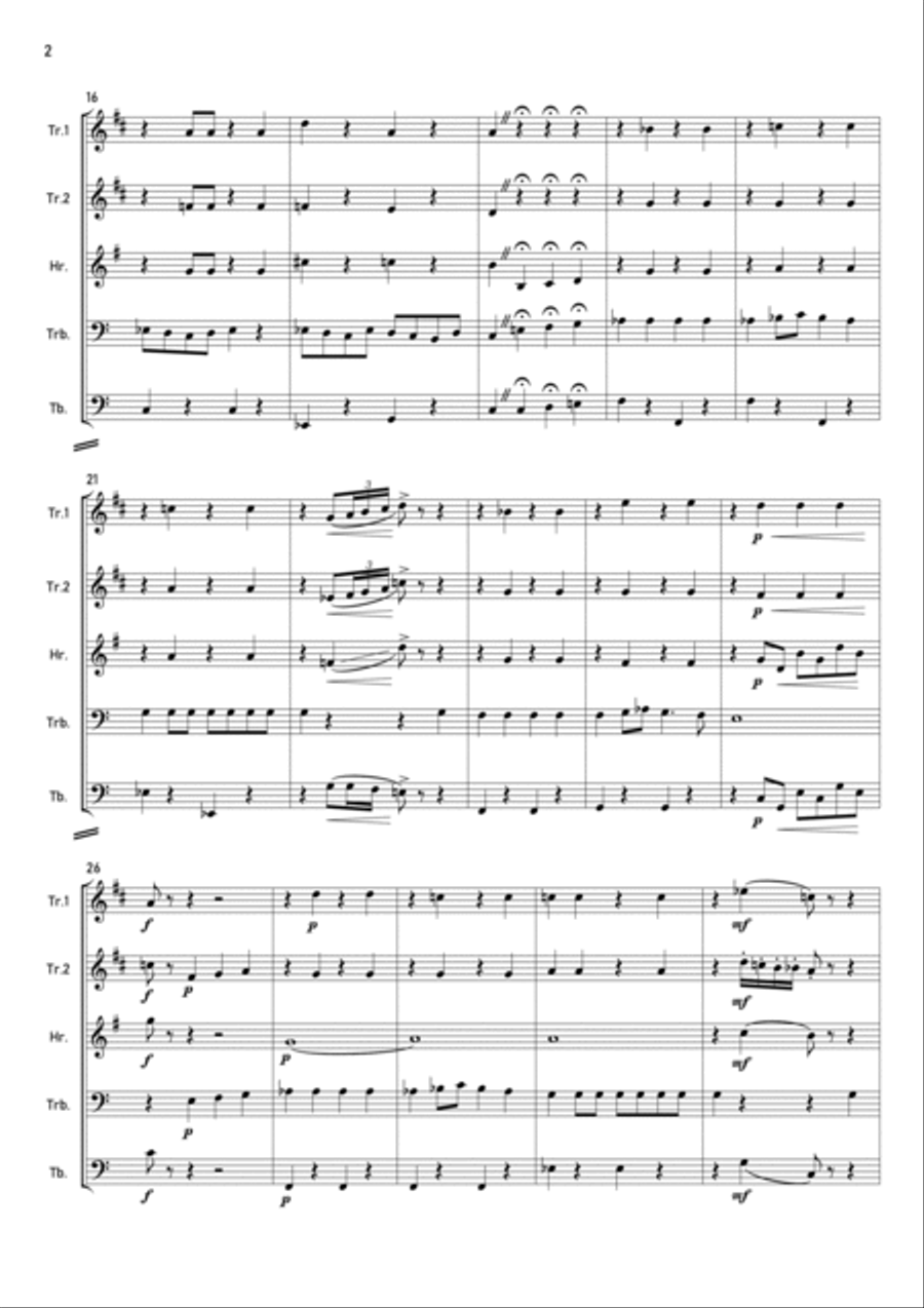 If I Were A Rich Man If I Were A Rich Man Brass Quintet scores gallery preview page 2