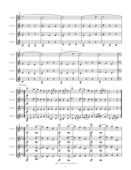 Slavonic Dance Op46 No8 for Clarinet Quartet image number null