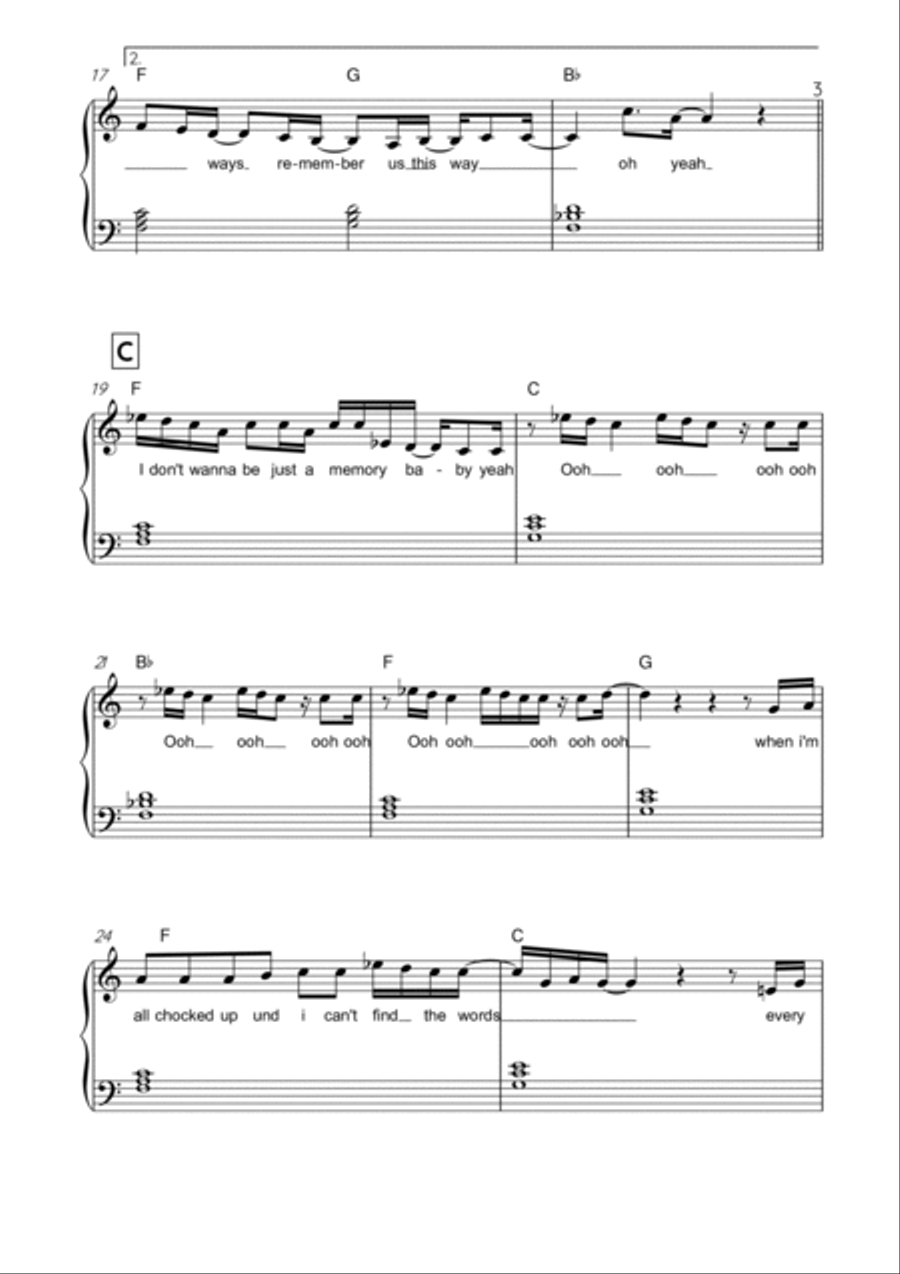 Always Remember Us This Way Voice scores gallery preview page 3