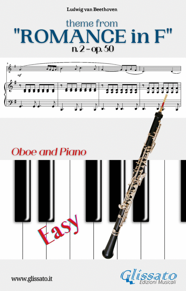 Theme from "Romance in F" easy for Oboe and Piano image number null