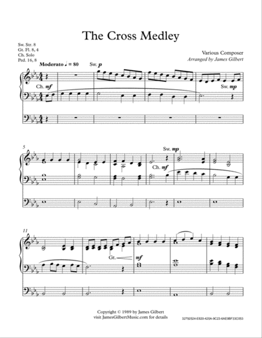The Cross Medley Organ Solo scores gallery preview page 2