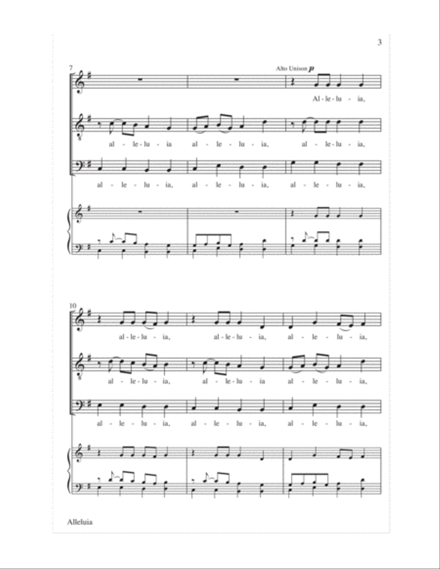Alleluia Alleluia 4-Part scores gallery preview page 4