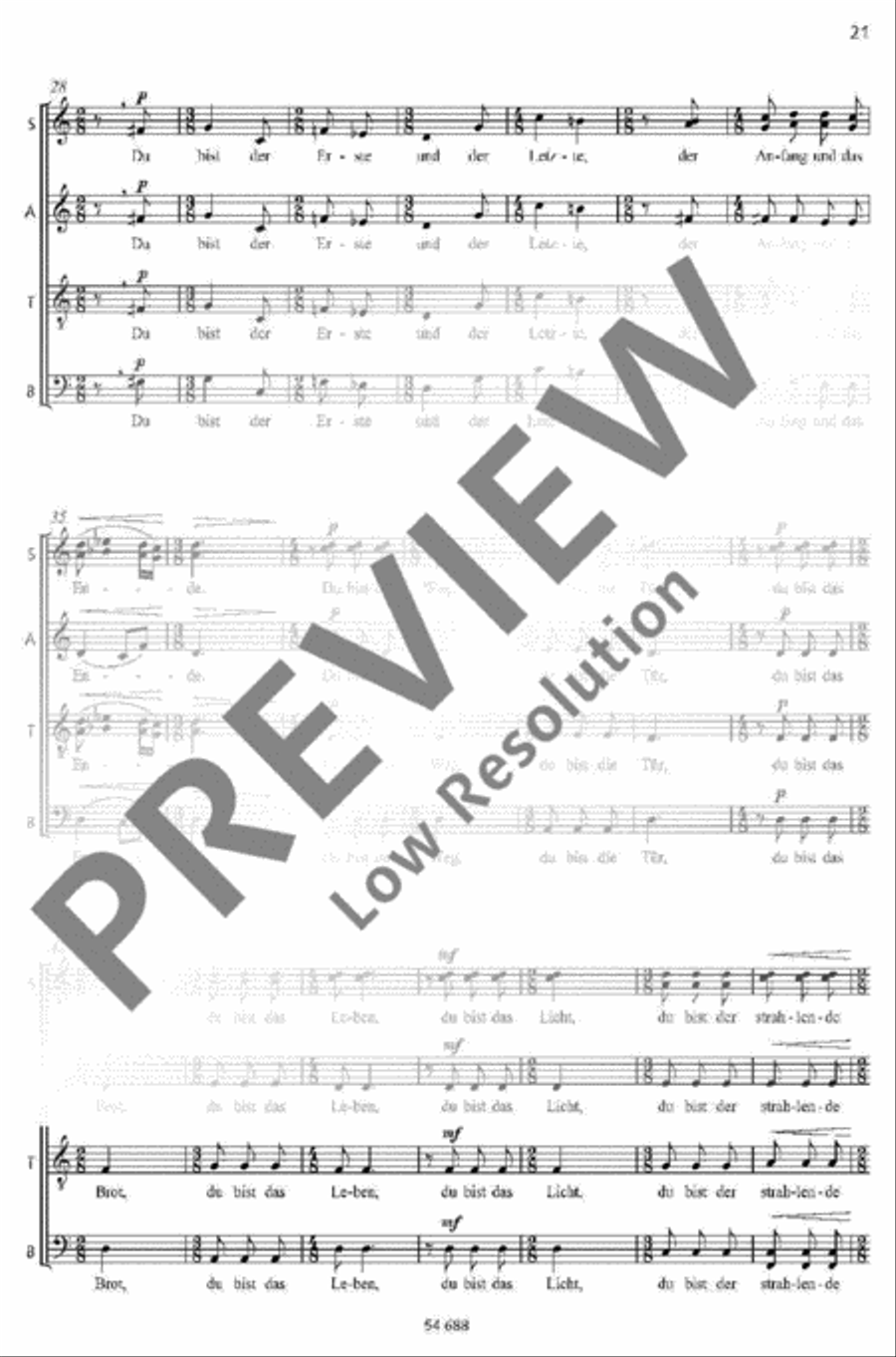 Dem König der Ewigkeit Mixed Choir scores gallery preview page 18