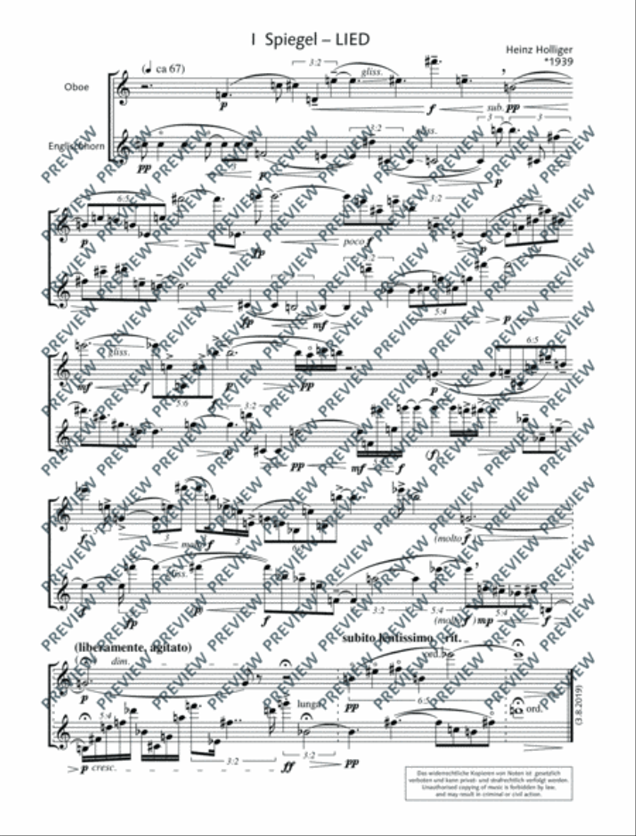 á deux English Horn scores gallery preview page 6