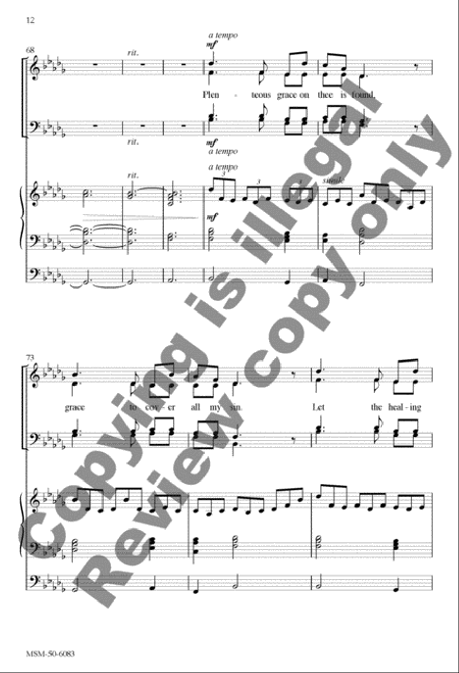 Jesu, Lover of My Soul/Jesus, Lover of My Soul (Choral Score) 4-Part scores gallery preview page 5