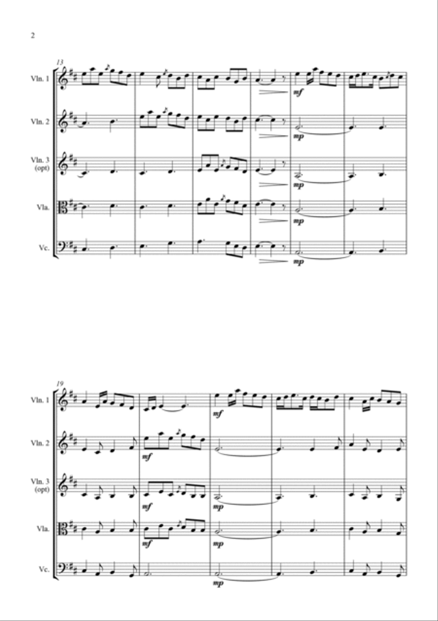 Celtic Lament - for String Quartet String Quartet scores gallery preview page 5