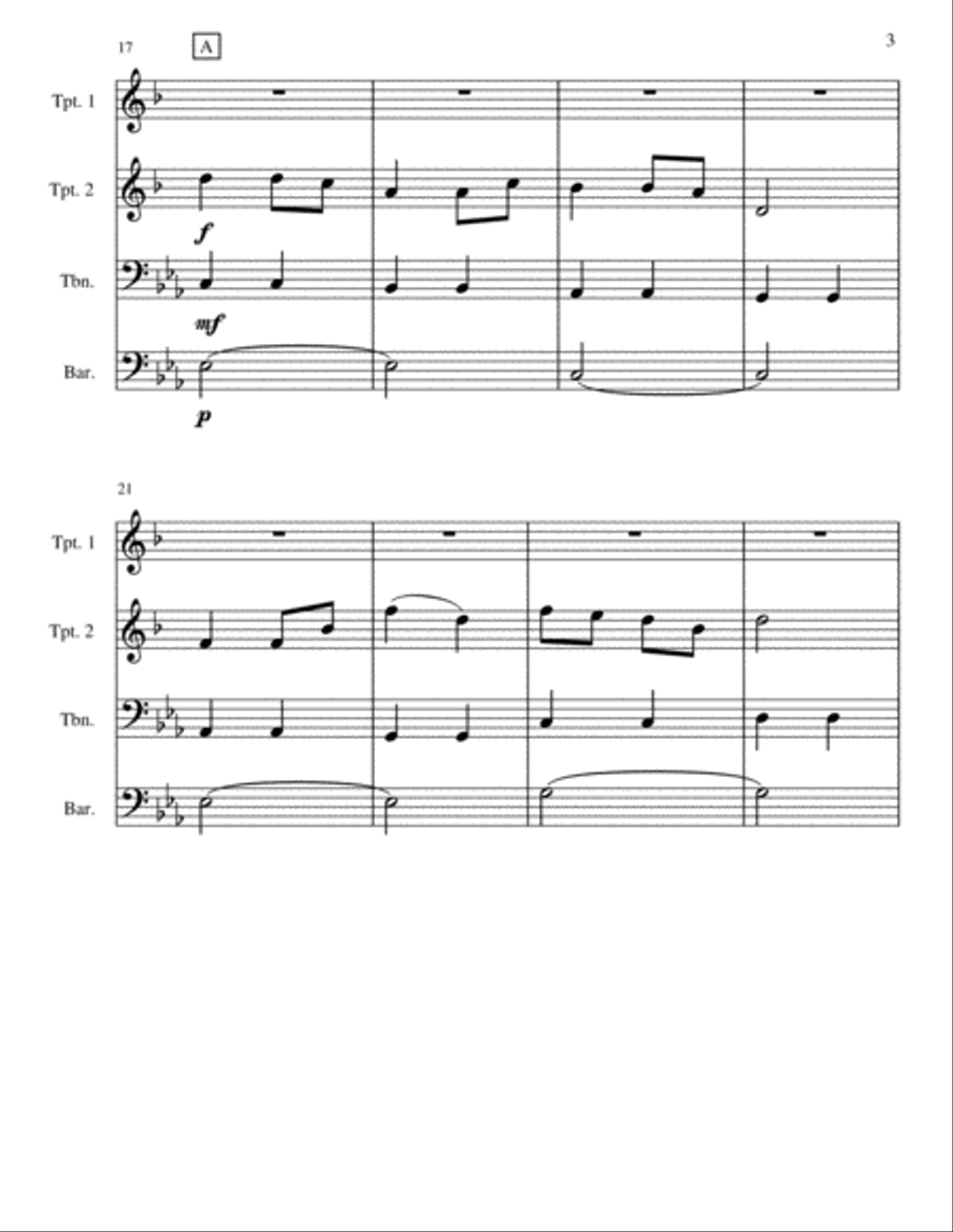 Always by your side Always by your side Brass Ensemble scores gallery preview page 3