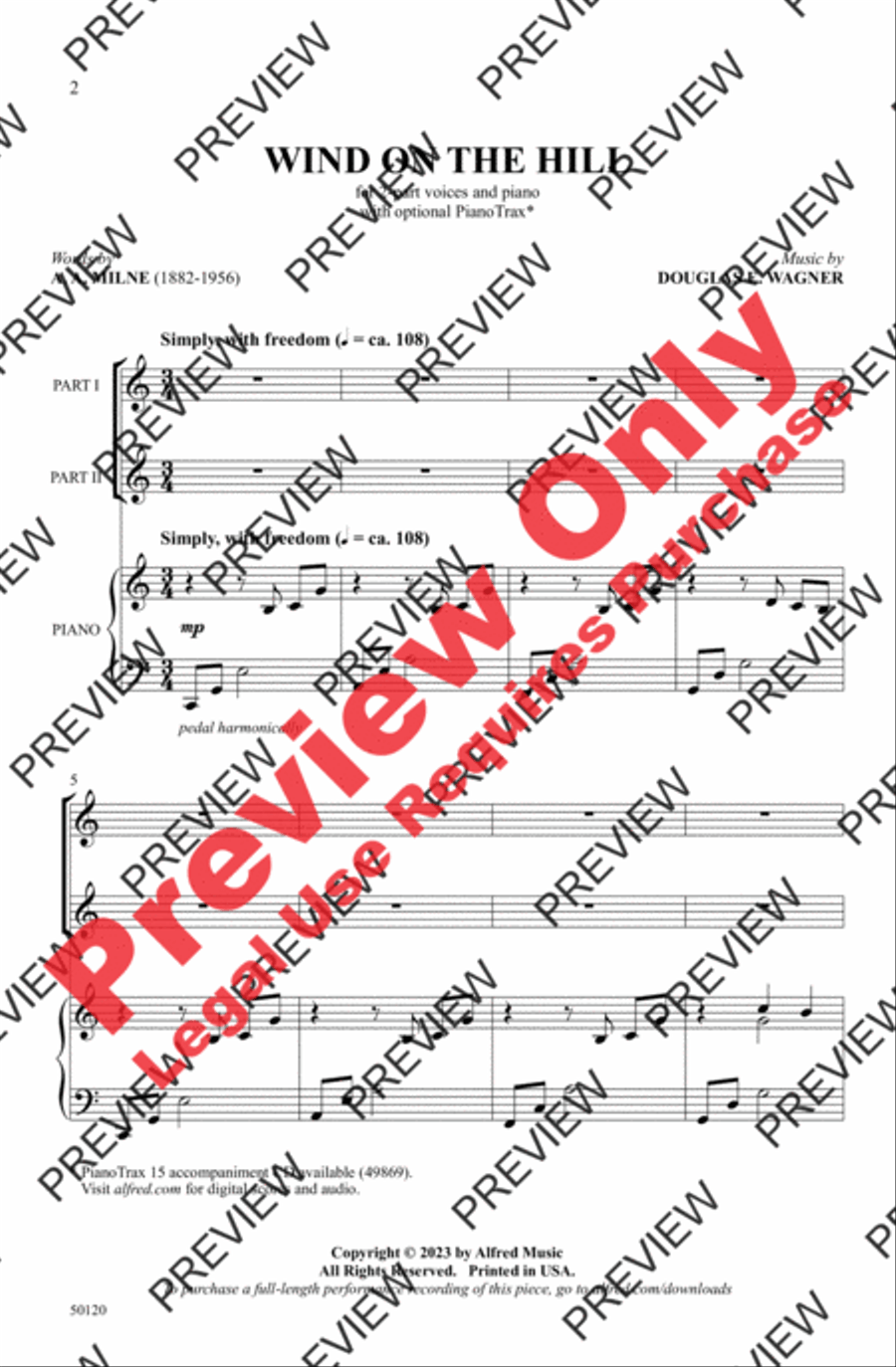 Wind on the Hill 2-Part scores gallery preview page 2