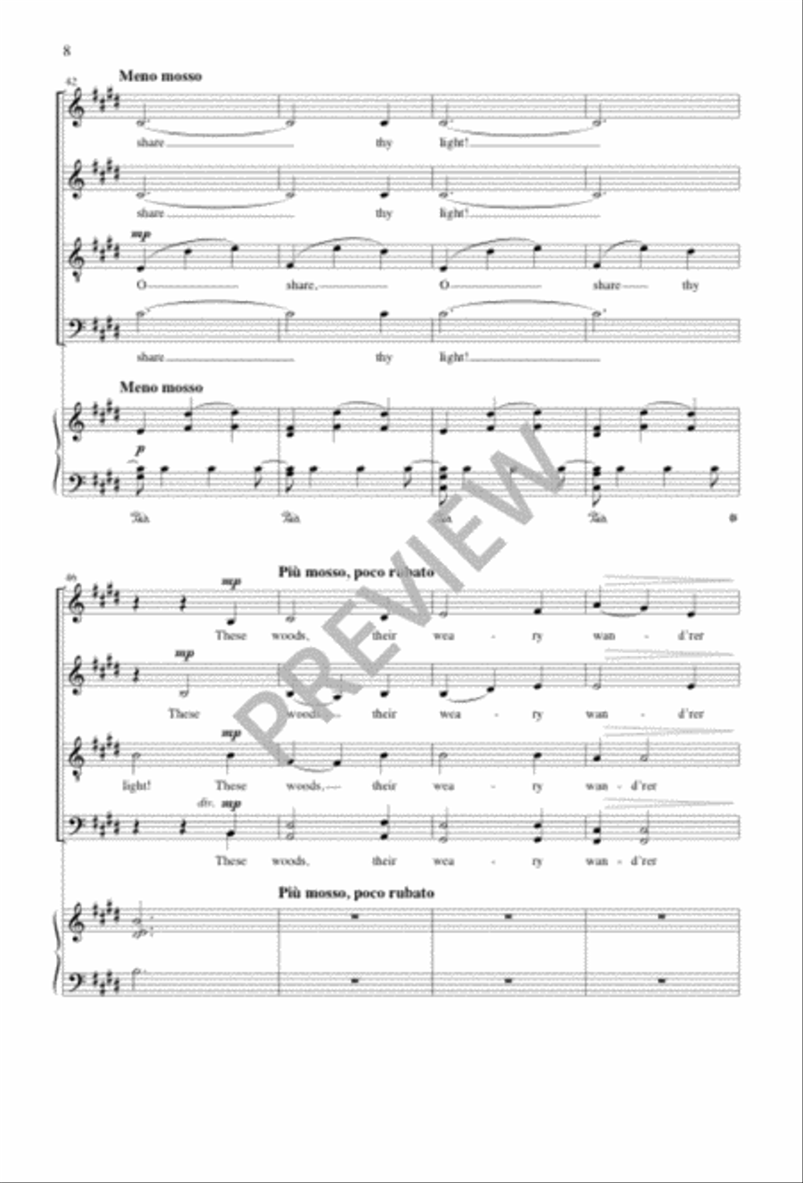 Ballade to the Moon Ballade to the Moon 4-Part scores gallery preview page 8