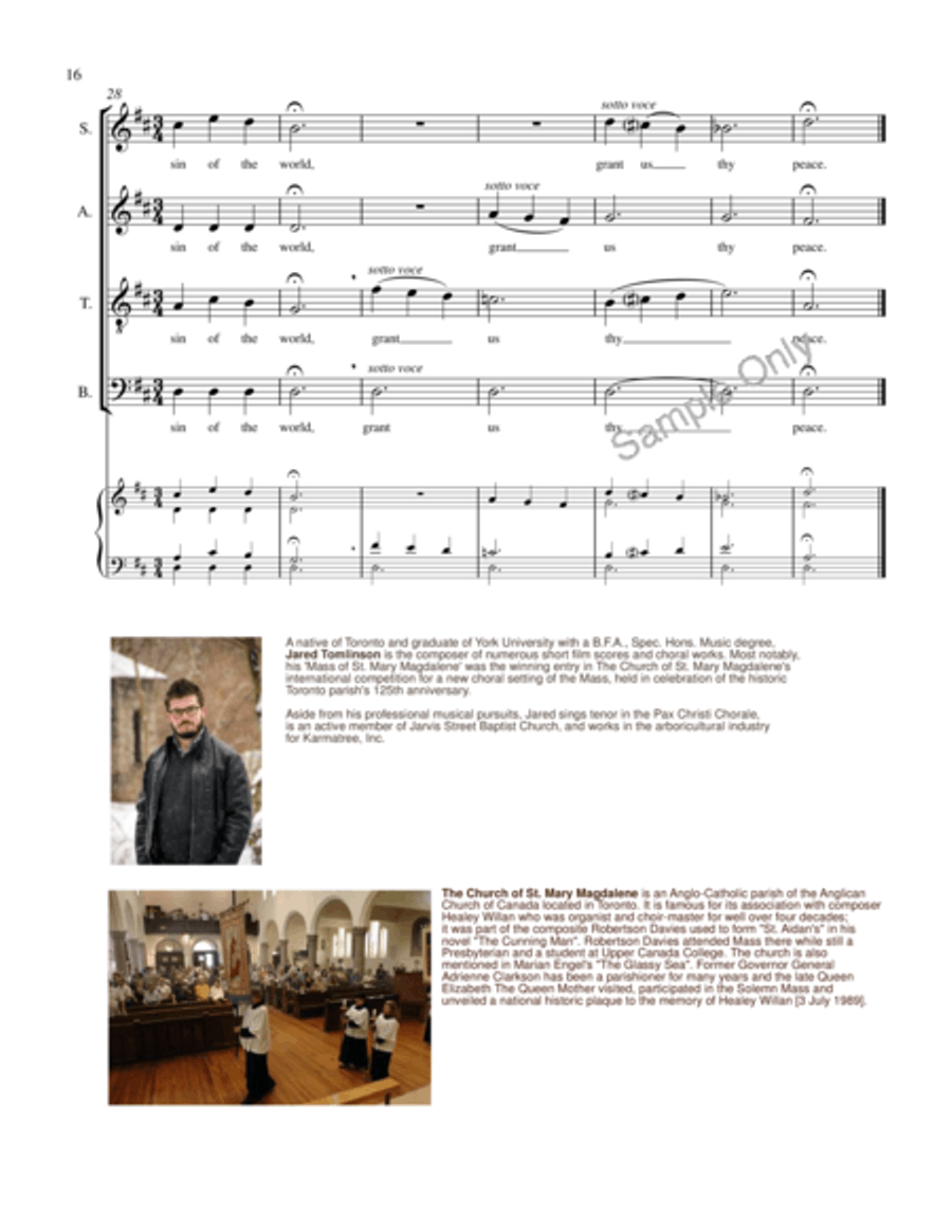 Mass Of St Mary's 4-Part scores gallery preview page 8