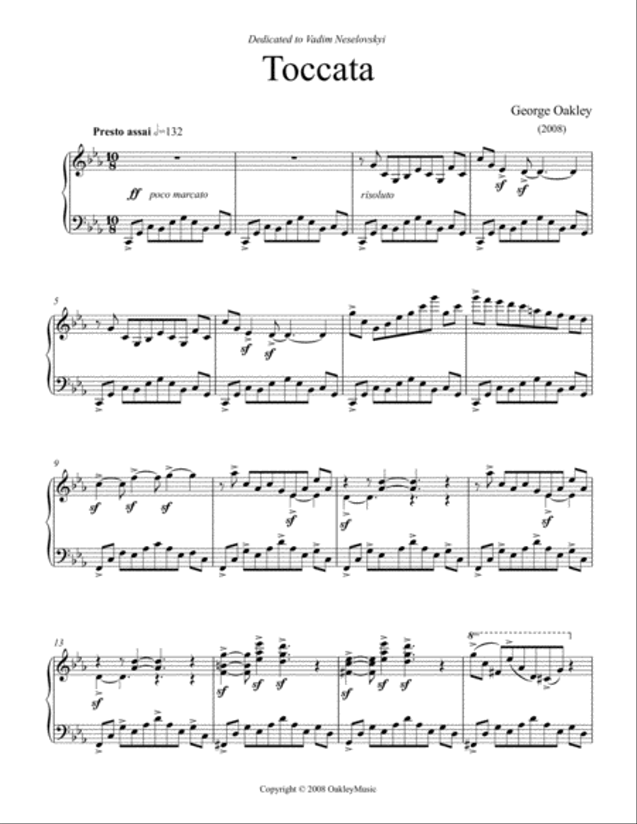 Toccata Toccata Piano Solo scores gallery preview page 4