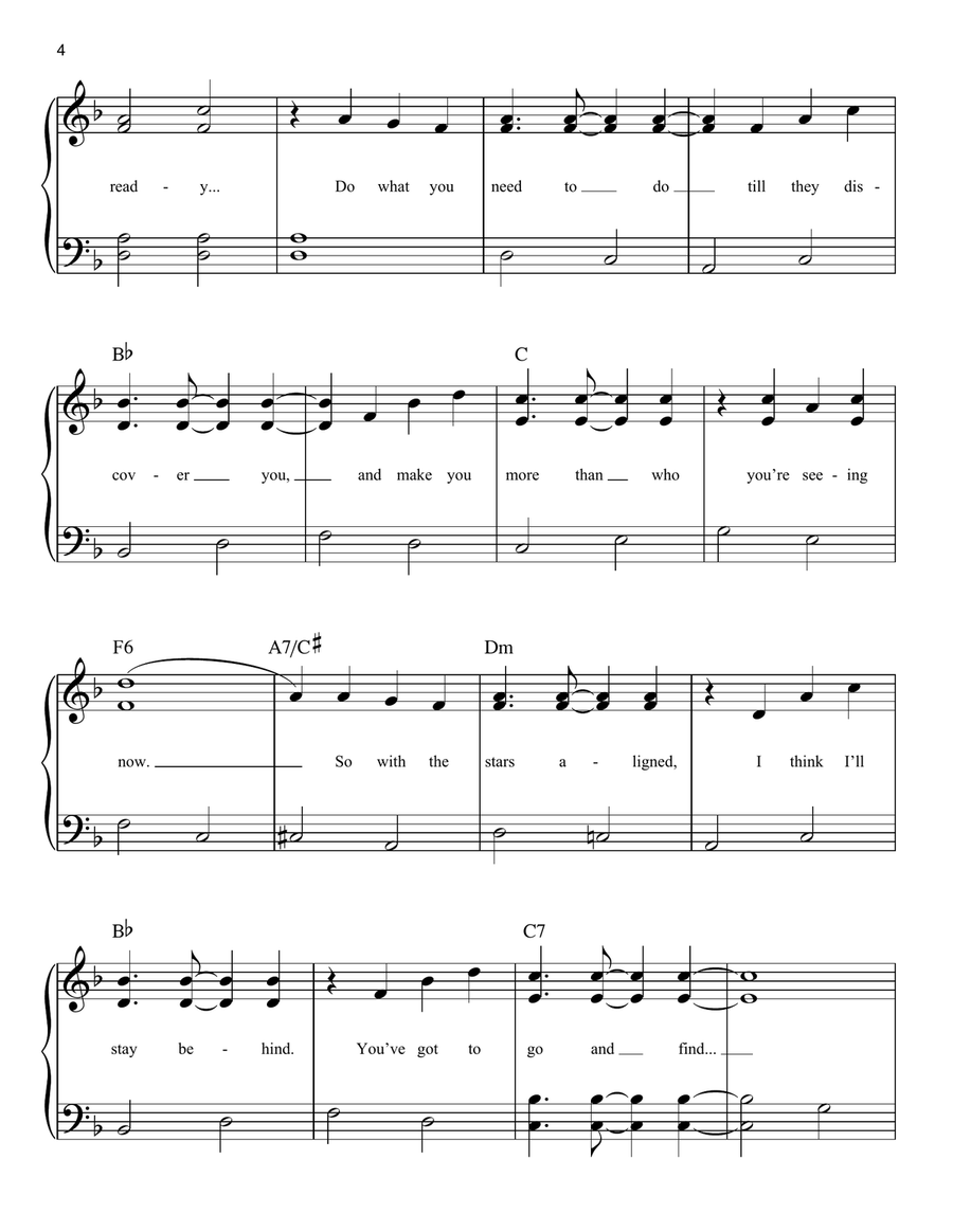 Someone In The Crowd Easy Piano scores gallery preview page 4