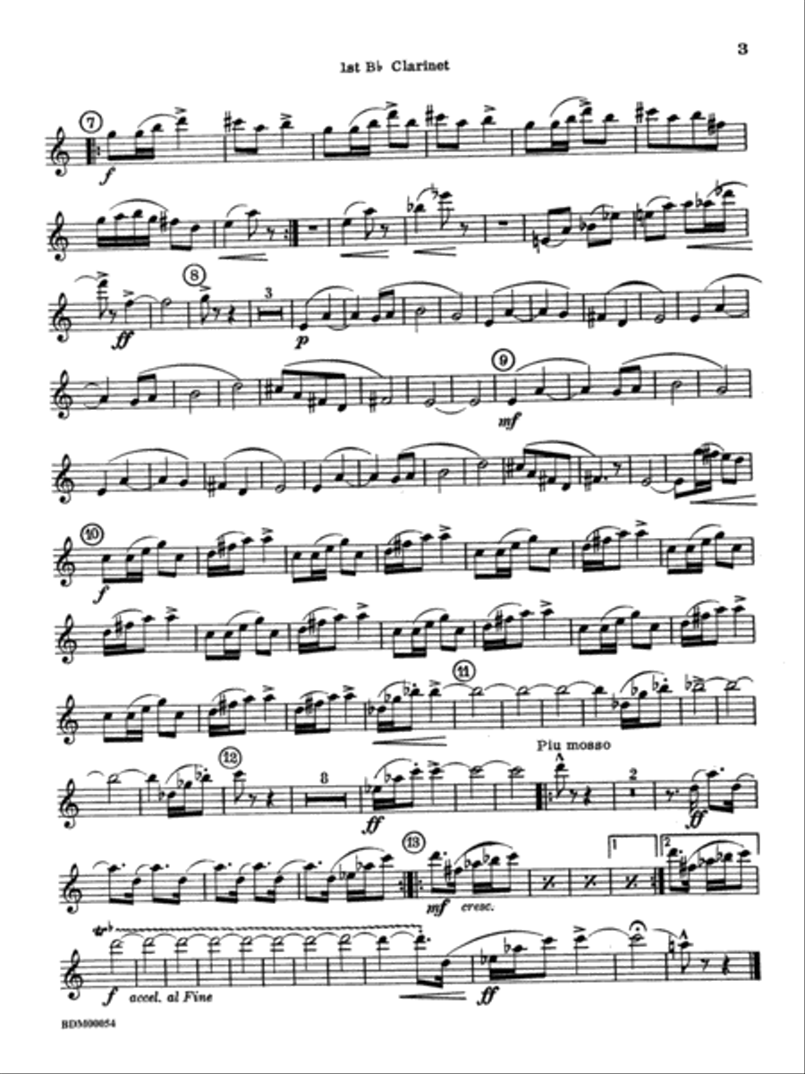 Symphonic Suite: 1st B-flat Clarinet Concert Band scores gallery preview page 2