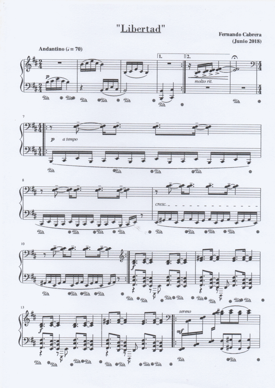 Libertad Libertad Piano Solo scores gallery preview page 1