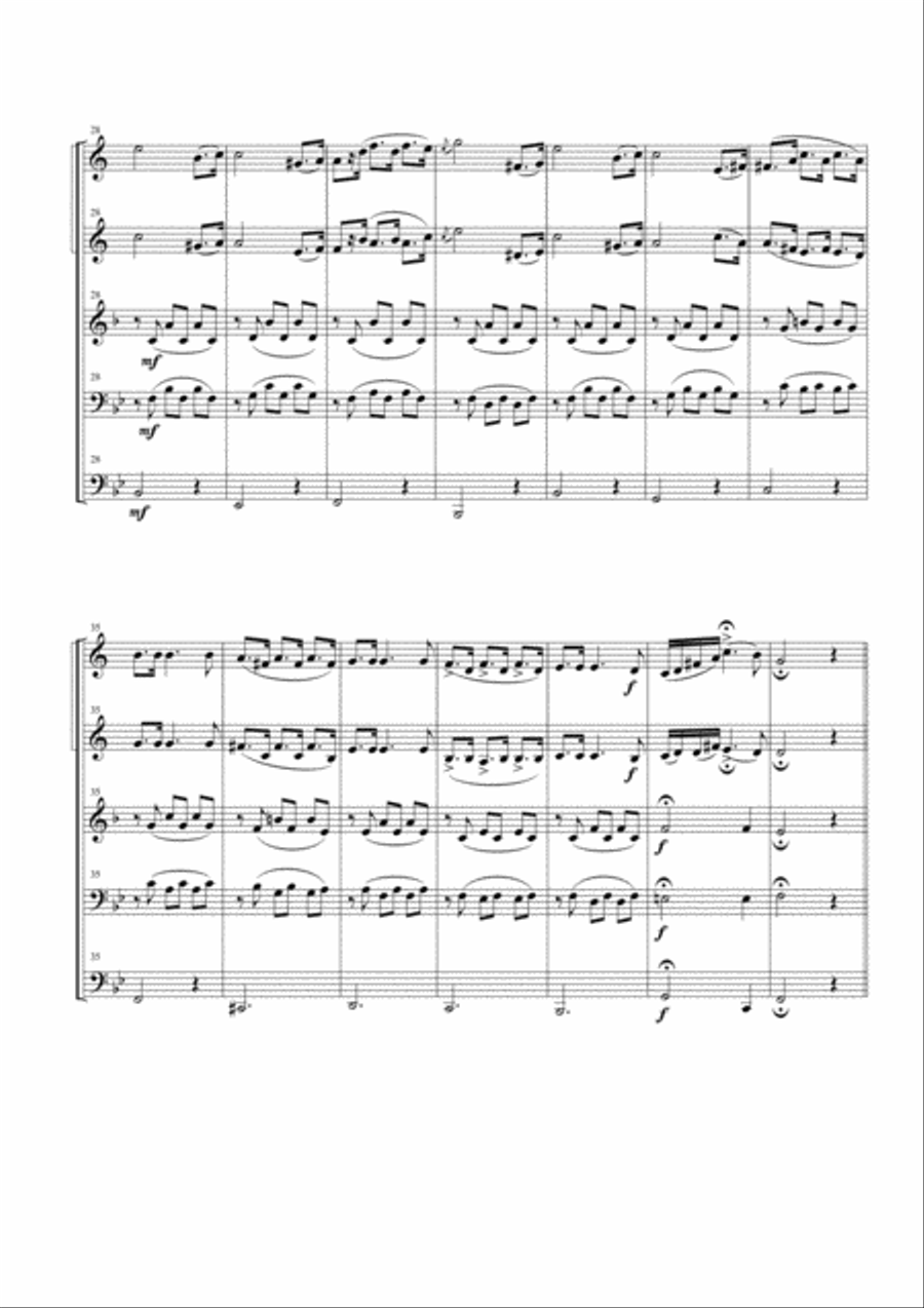 Wiener Blut for Brass Quintet Brass Quintet scores gallery preview page 3
