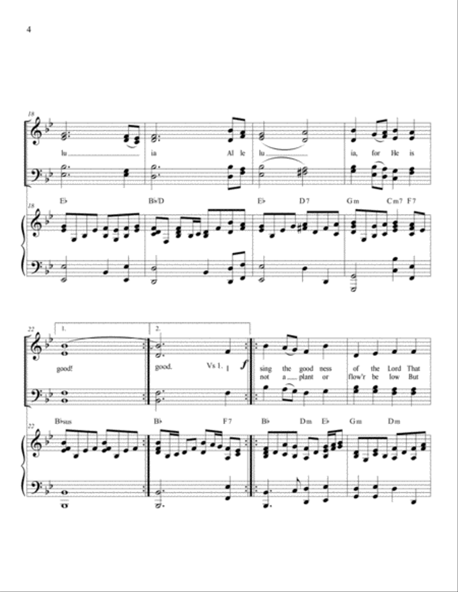 Give Thanks to the Lord SATB 4-Part scores gallery preview page 4