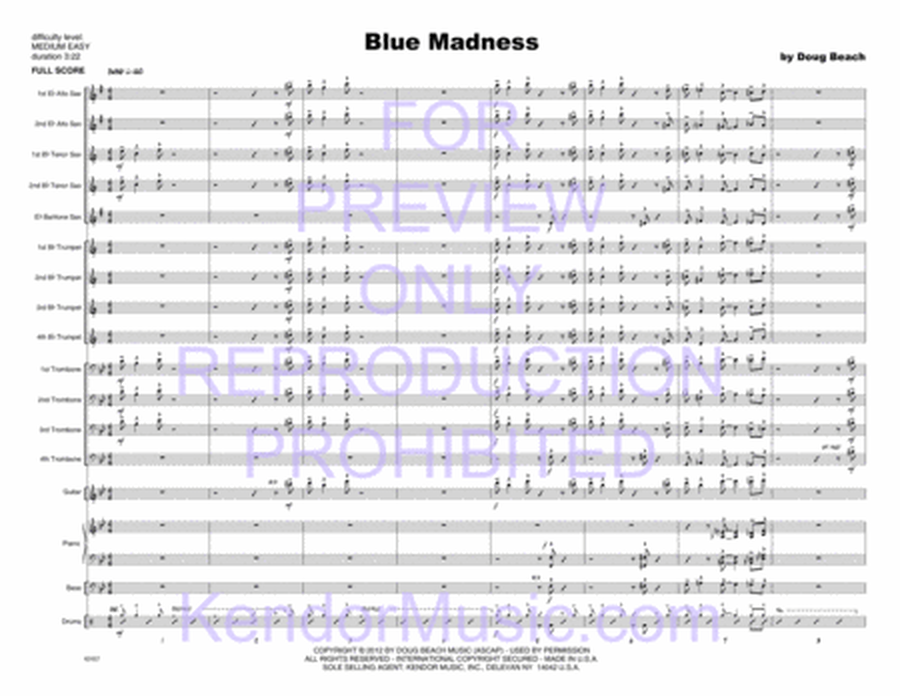 Blue Madness (Full Score)