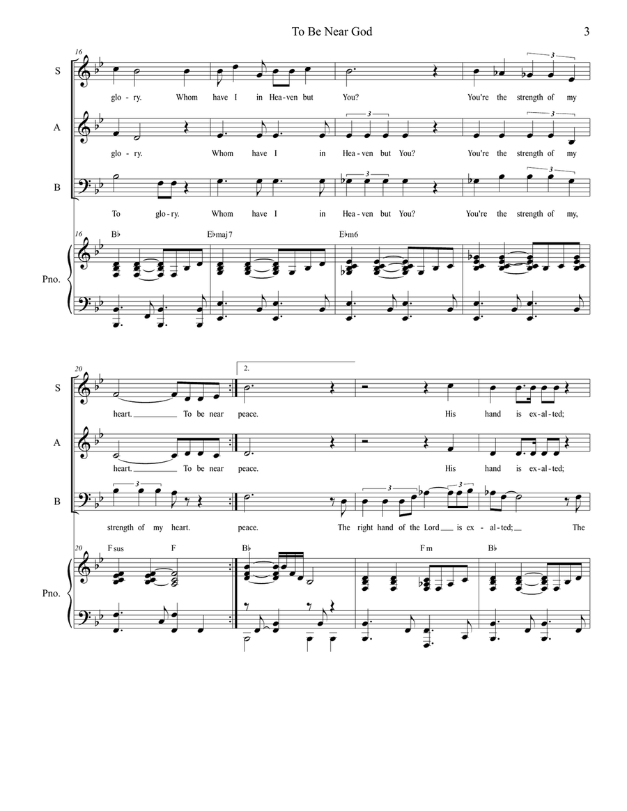 To Be Near God (SAB) To Be Near God (SAB) 3-Part scores gallery preview page 3