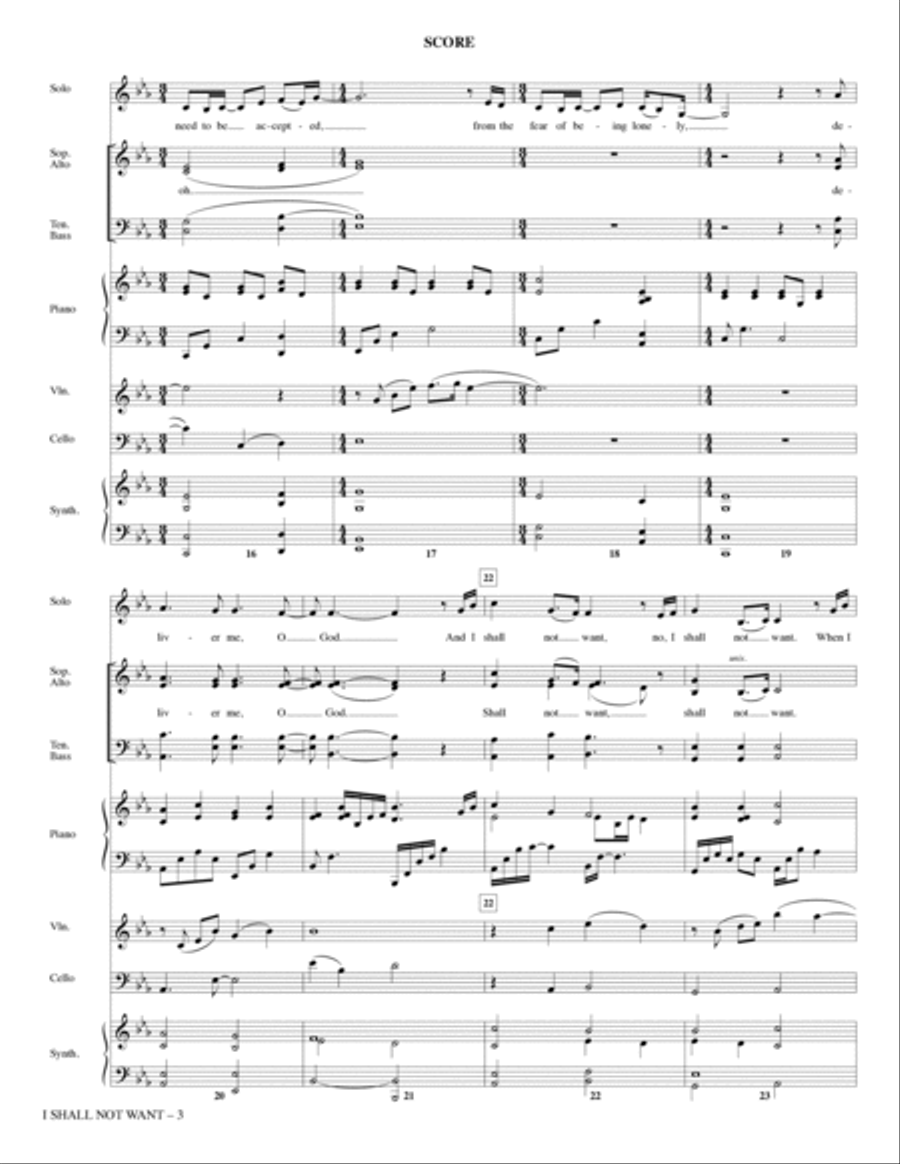 I Shall Not Want - Full Score Choir scores gallery preview page 3