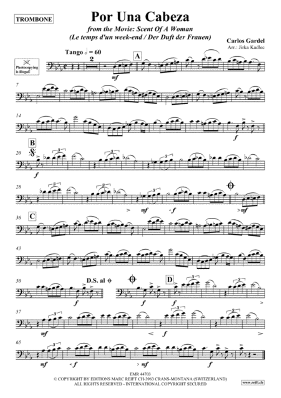 Por Una Cabeza Piano Accompaniment scores gallery preview page 2