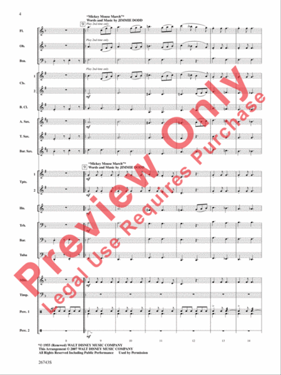 A Day at Disneyland A Day at Disneyland Concert Band scores gallery preview page 5