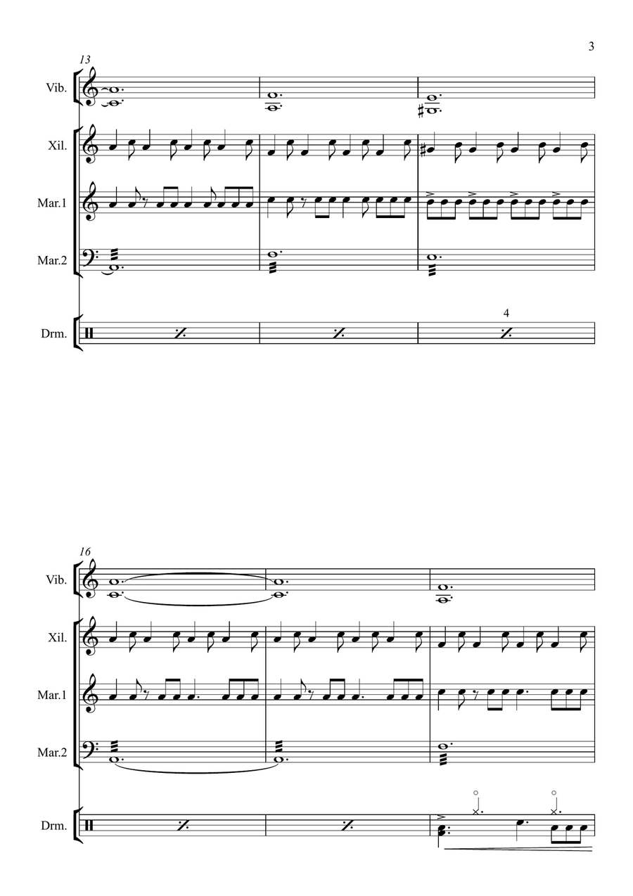 Believer Percussion Ensemble scores gallery preview page 5