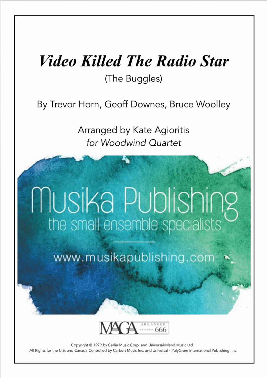 Video Killed The Radio Star Woodwind Quartet scores gallery preview page 1