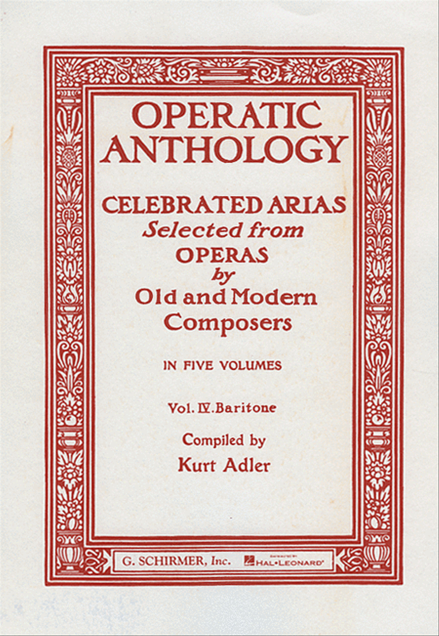 Operatic Anthology – Volume 4 Voice Solo scores gallery preview page 1