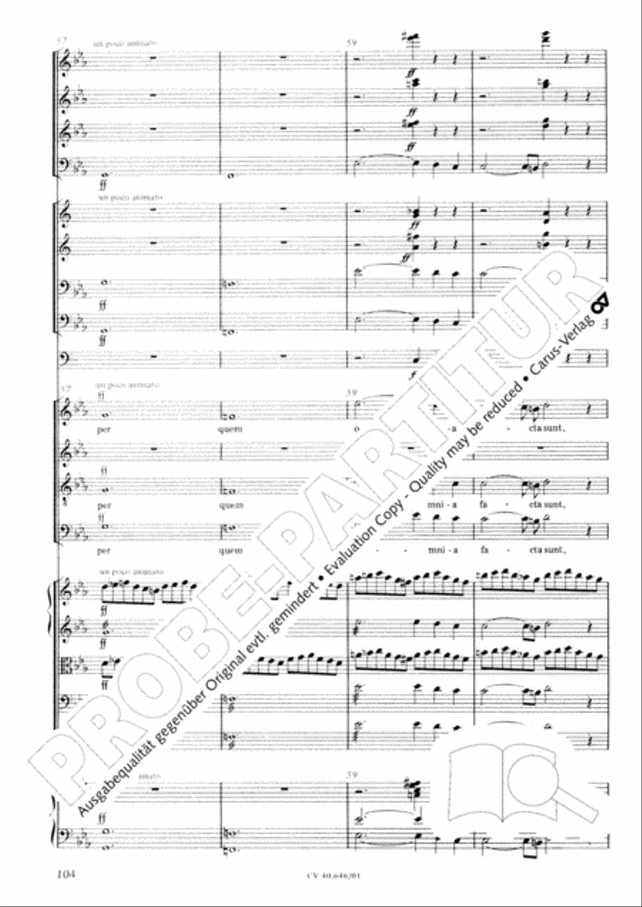 Mass in A Major (2 versions) STB scores gallery preview page 115