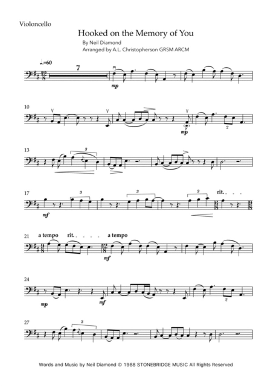Hooked On The Memory Of You Piano scores gallery preview page 6