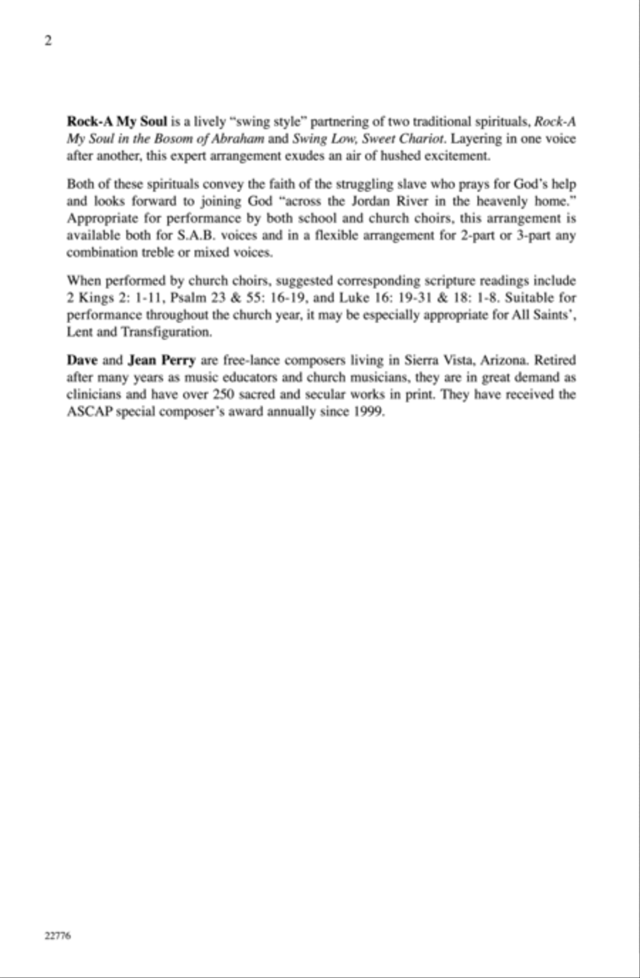 Rock-a-My-Soul 3-Part scores gallery preview page 2