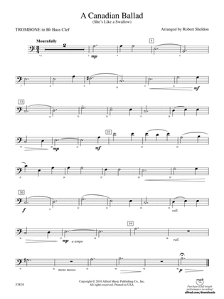 A Canadian Ballad: (wp) 1st B-flat Trombone B.C.