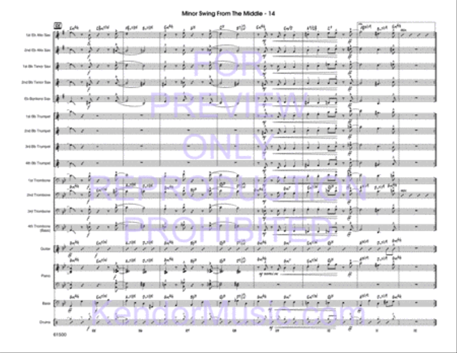 Minor Swing From The Middle Jazz Ensemble scores gallery preview page 15