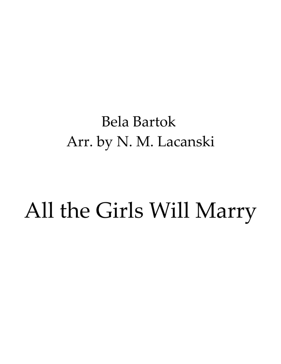 All the Girls Will Marry Woodwind Duet scores gallery preview page 1
