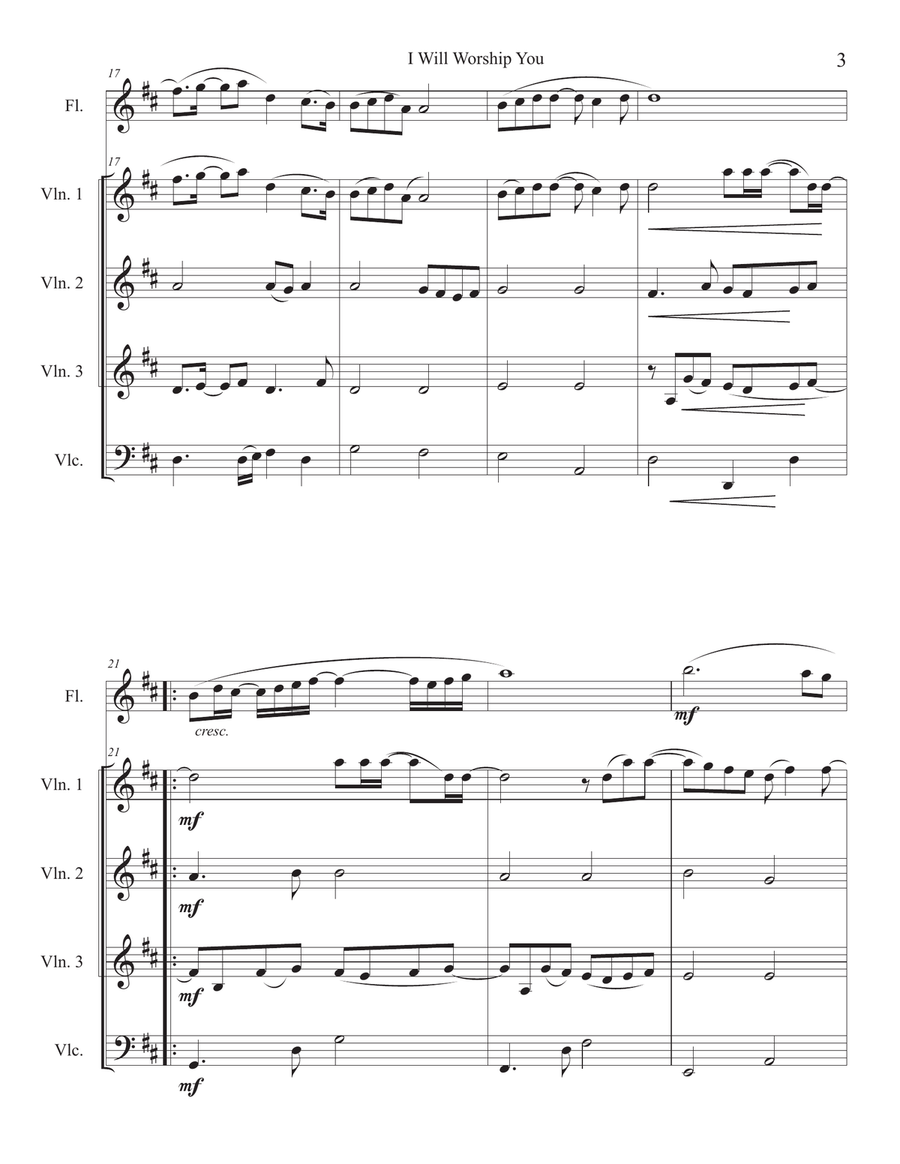 I Will Worship You I Will Worship You Small Ensemble scores gallery preview page 3