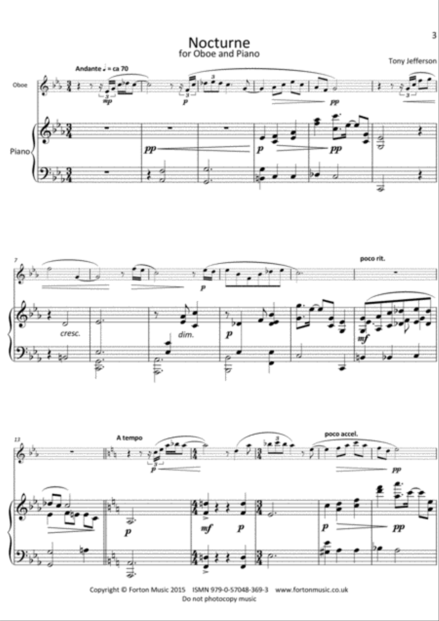 Nocturne Oboe scores gallery preview page 3