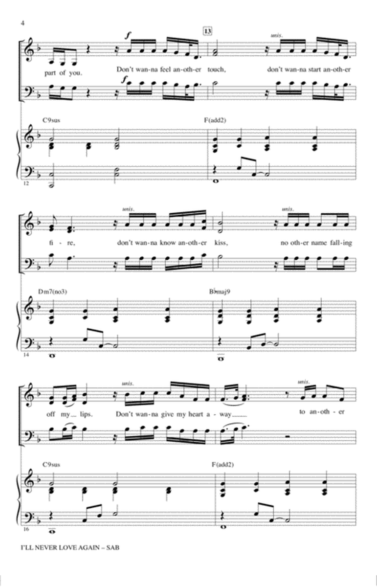 I'll Never Love Again (from A Star Is Born) (arr. Mark Brymer)