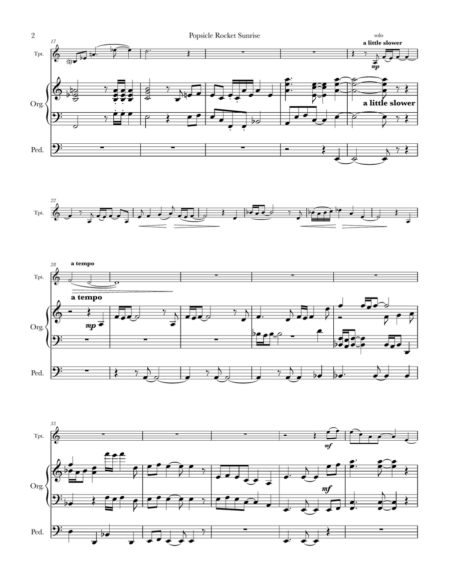 Summer Suite for trumpet & organ Trumpet Duet scores gallery preview page 4