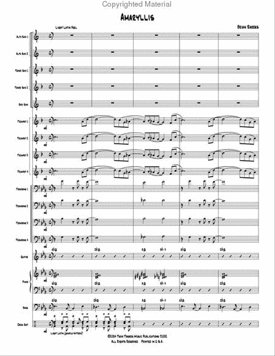 Amaryillis Amaryillis Jazz Ensemble scores gallery preview page 3