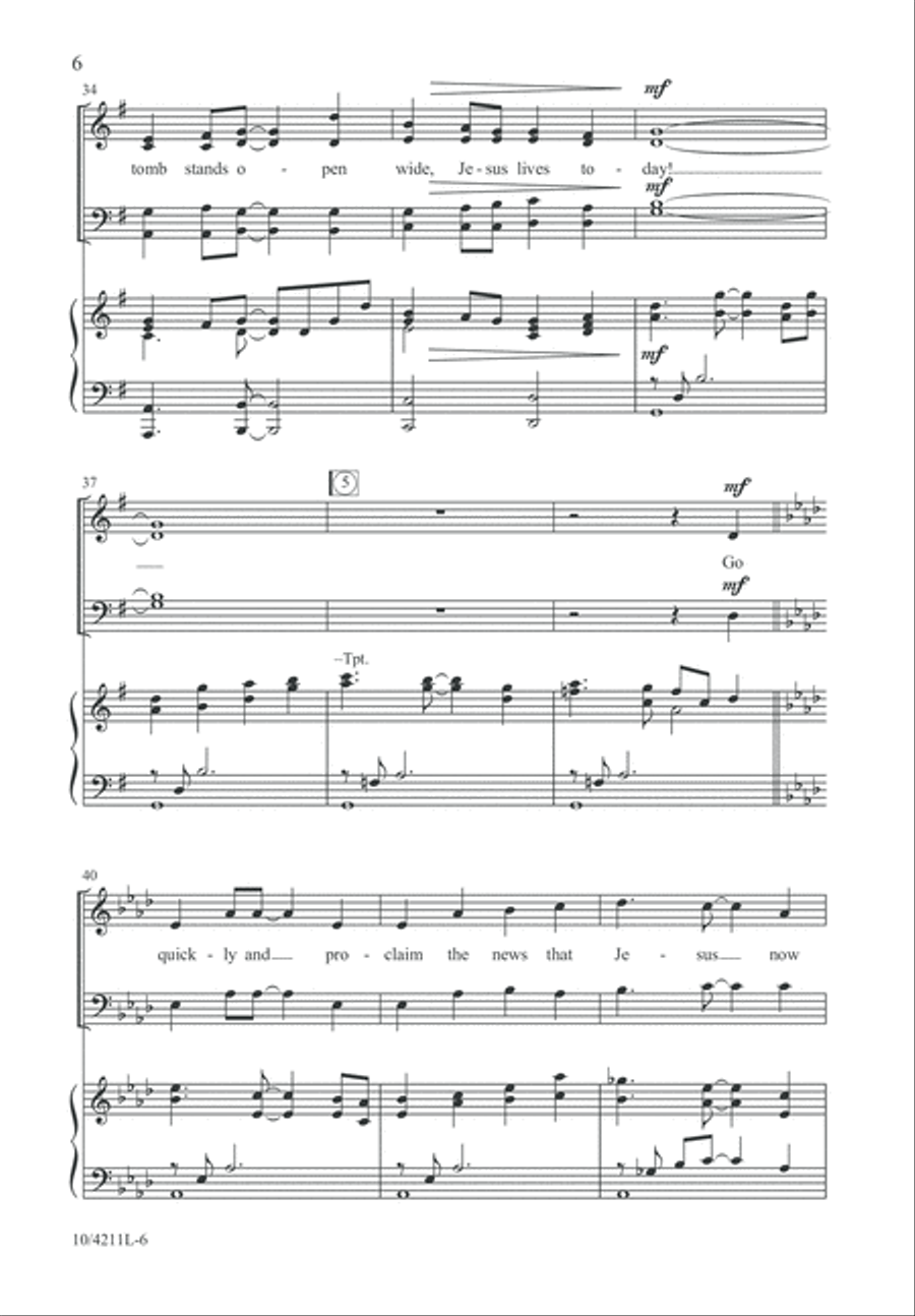 The Tomb Stands Open Wide 4-Part scores gallery preview page 7