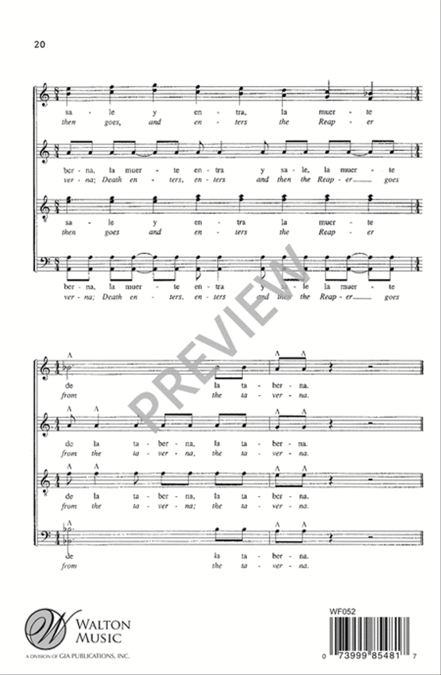 Suite de Lorca (SATB) 4-Part scores gallery preview page 21