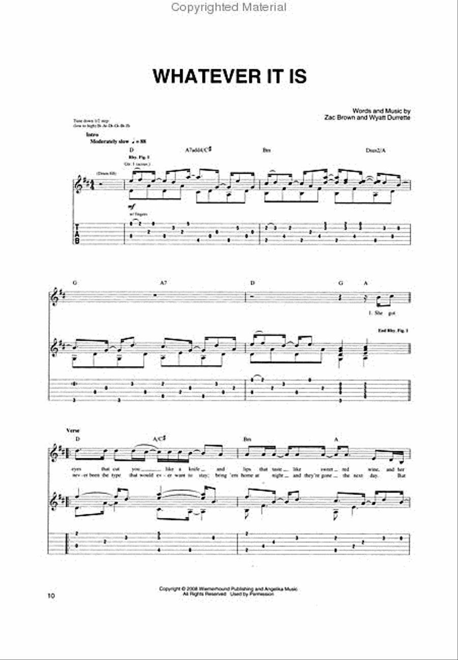 Zac Brown Band – The Foundation Electric Guitar scores gallery preview page 3